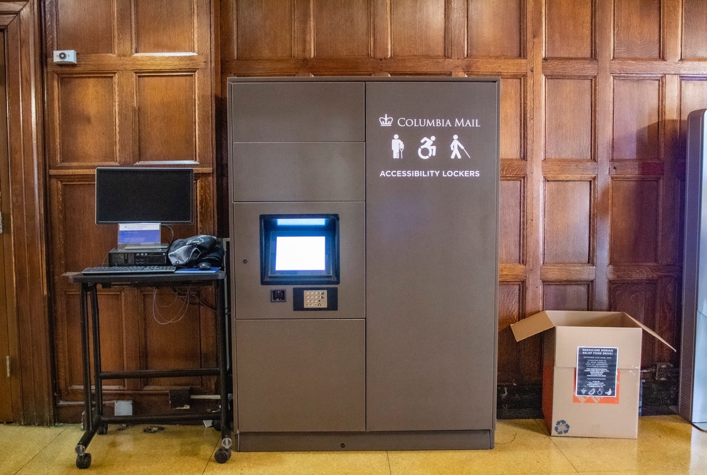 Accessible package locker in John Jay